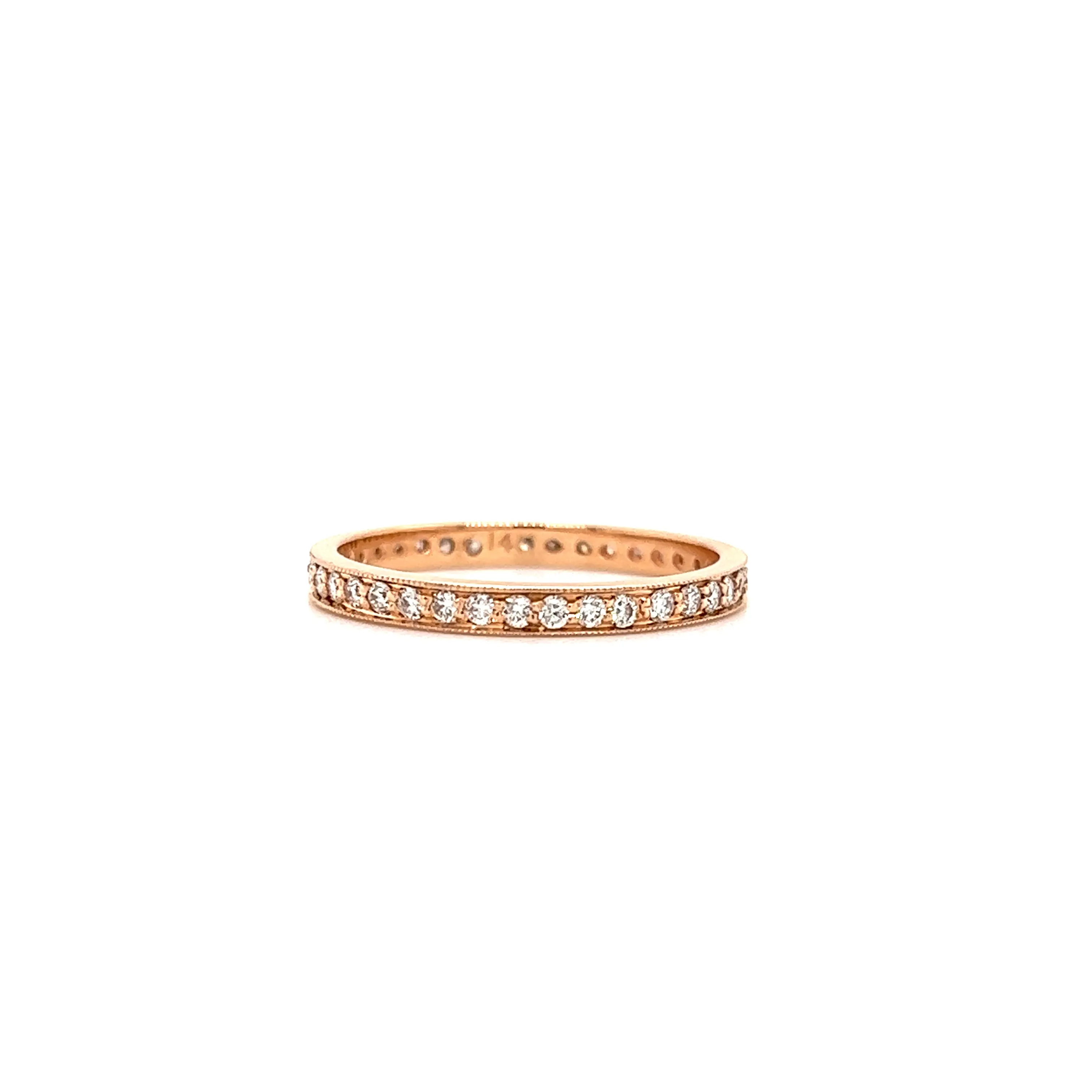 Eternity Ring with Thirty-Eight Diamonds in 14K Rose Gold