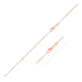 Extendable Cable Chain in 14k Rose Gold (0.8mm)-rx92460-18