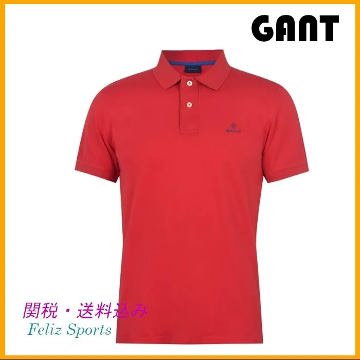 GANT  |Unisex Street Style Short Sleeves Knitted Polo Shirts Polos