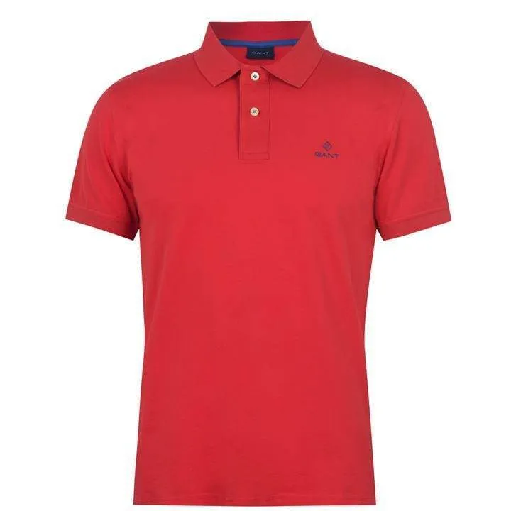 GANT  |Unisex Street Style Short Sleeves Knitted Polo Shirts Polos