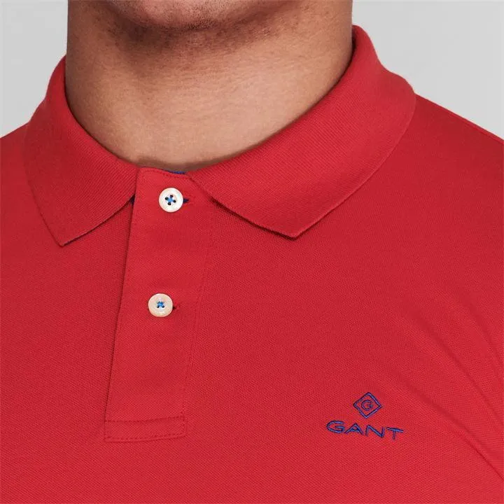 GANT  |Unisex Street Style Short Sleeves Knitted Polo Shirts Polos