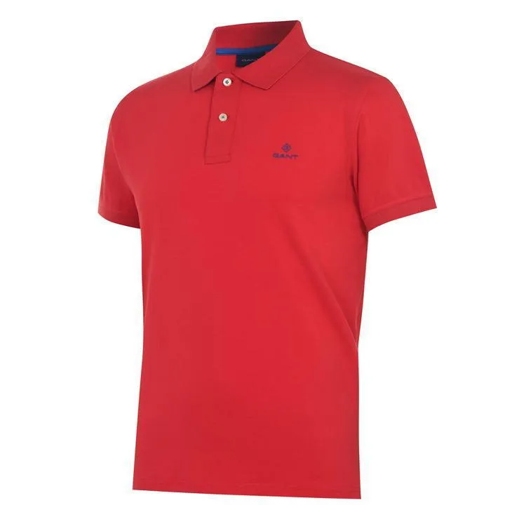 GANT  |Unisex Street Style Short Sleeves Knitted Polo Shirts Polos