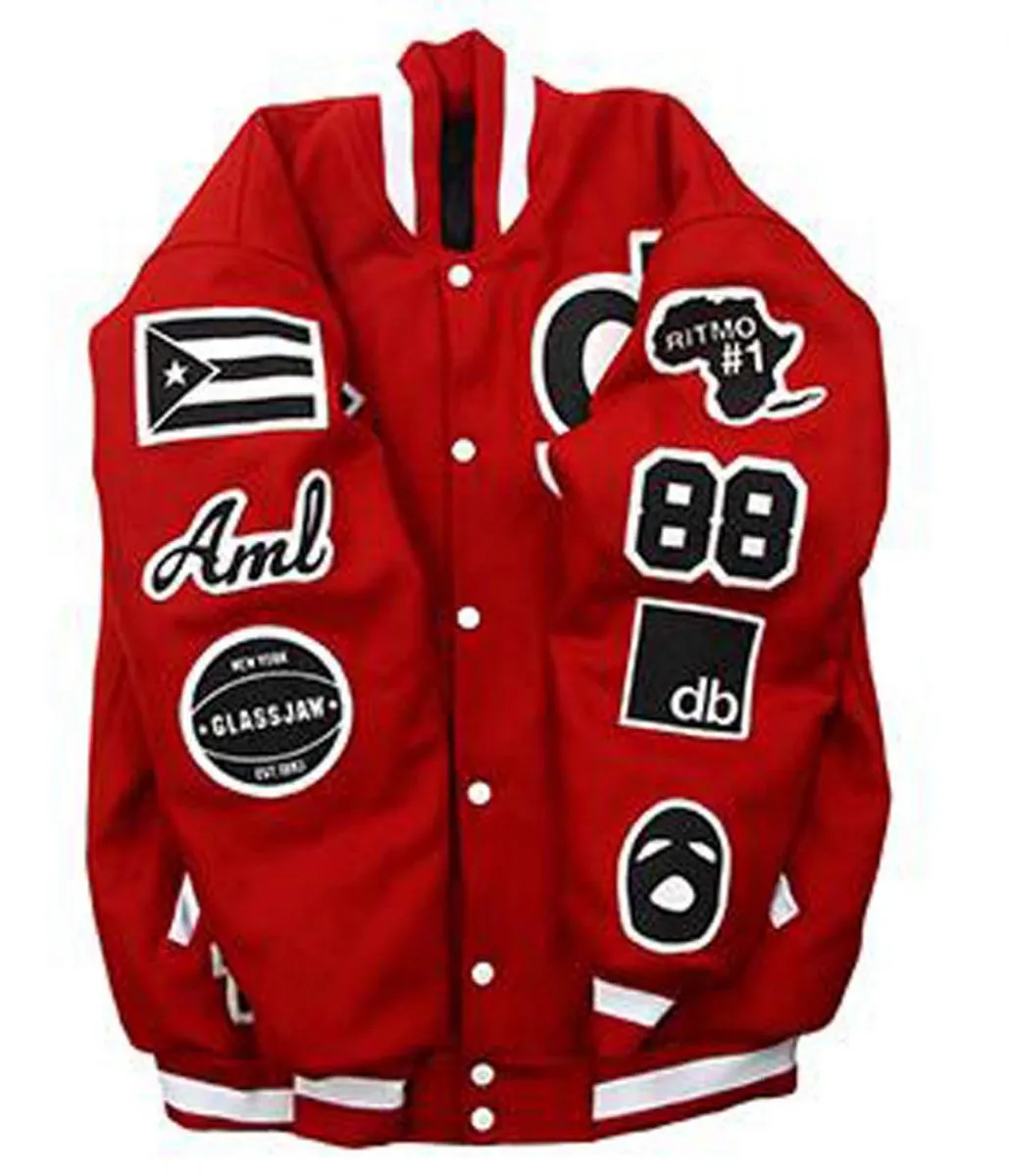 Glassjaw Letterman Red Wool Jacket