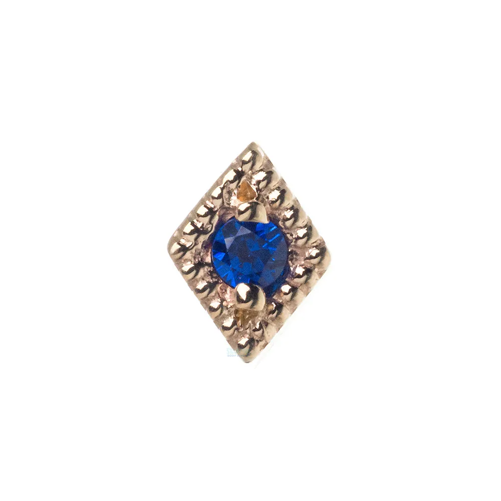 Harlequin Nostril Screw in Gold with Dark Blue CZ