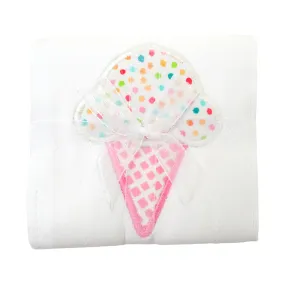 Ice Cream Applique Burp Cloth