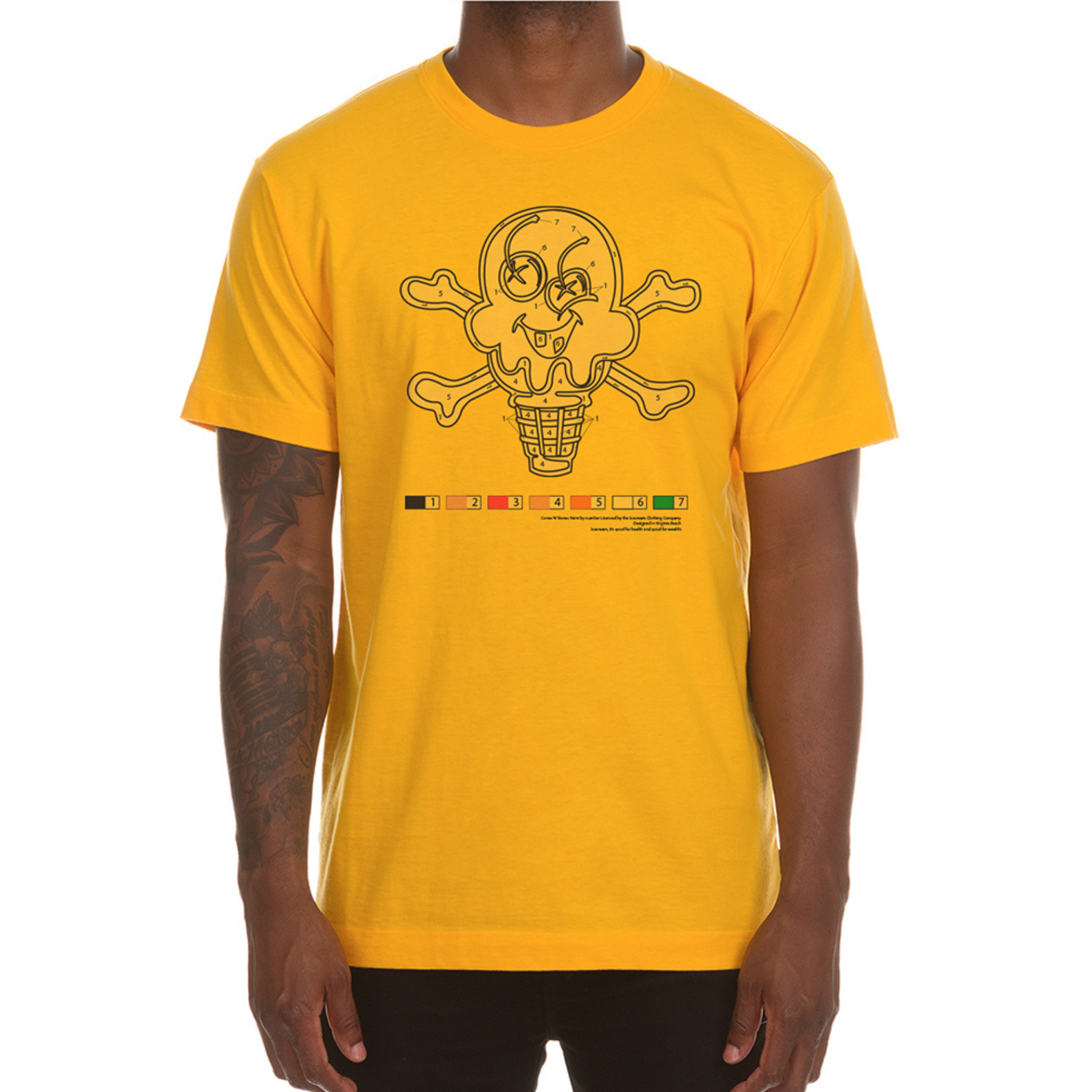 Ice Cream Color Time SS Tee (Saffron)