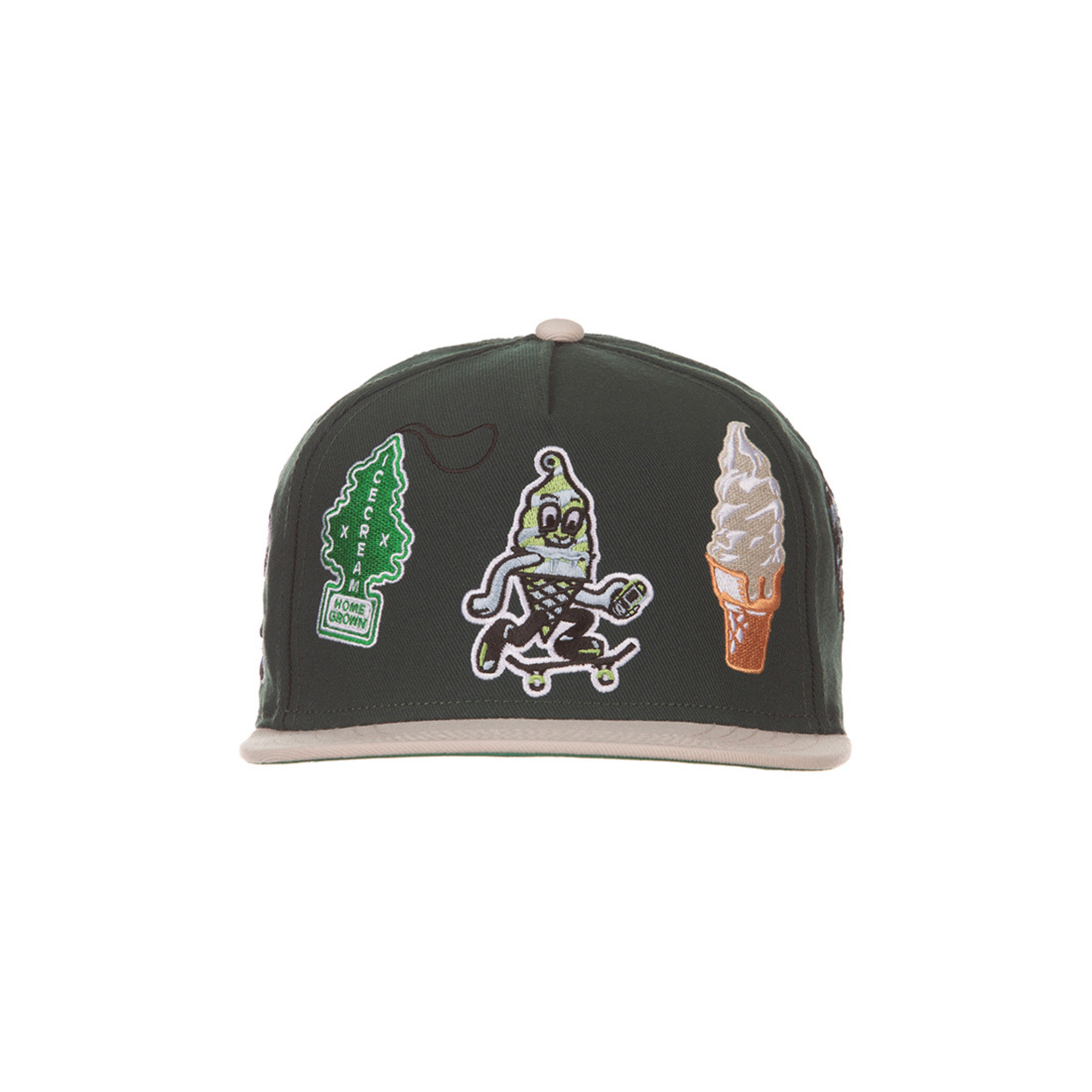 Ice Cream Over The Top Snapback (Dark Green)