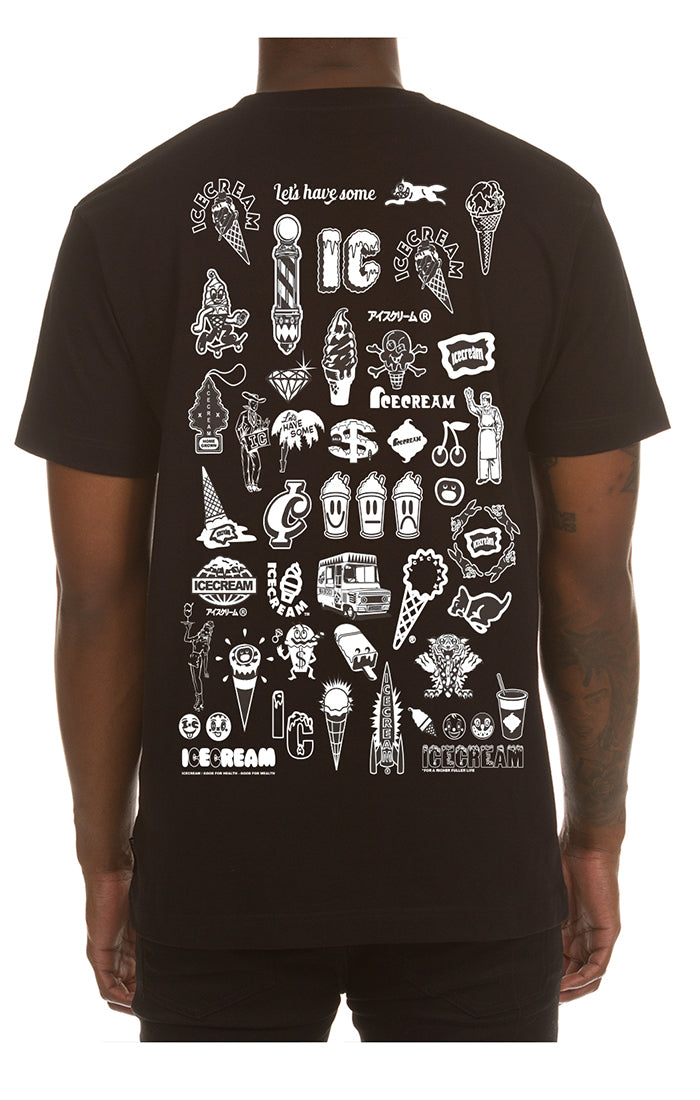 Ice Cream Stagger SS Tee (Black)