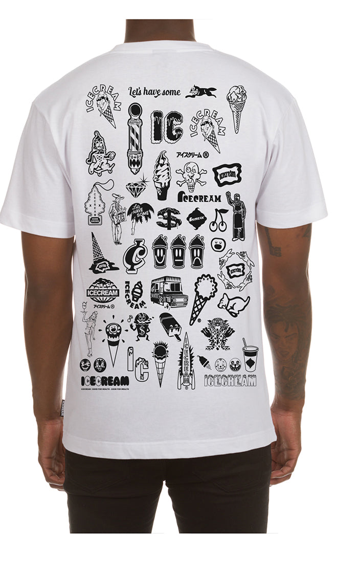 Ice Cream Stagger SS Tee (White)