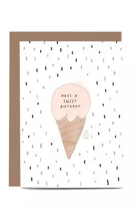 In The Daylight - Birthday Sweet Ice Cream - Greeting Card