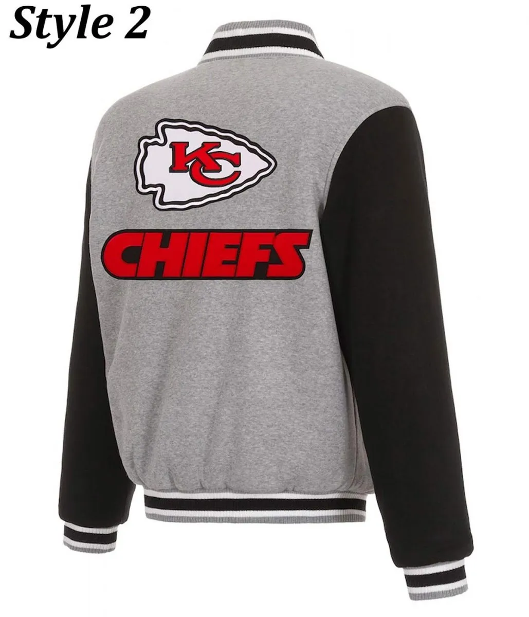 Kansas City Chiefs Two Tone Wool/Leather Letterman Jacket