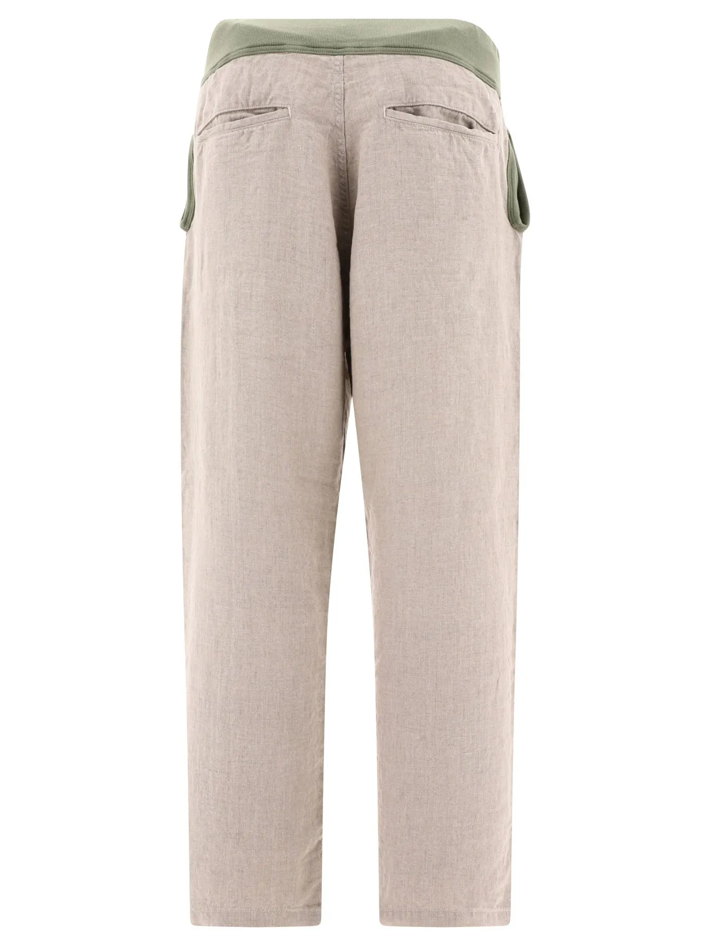 KAPITAL Two-Tone Linen Trousers - Regular Fit