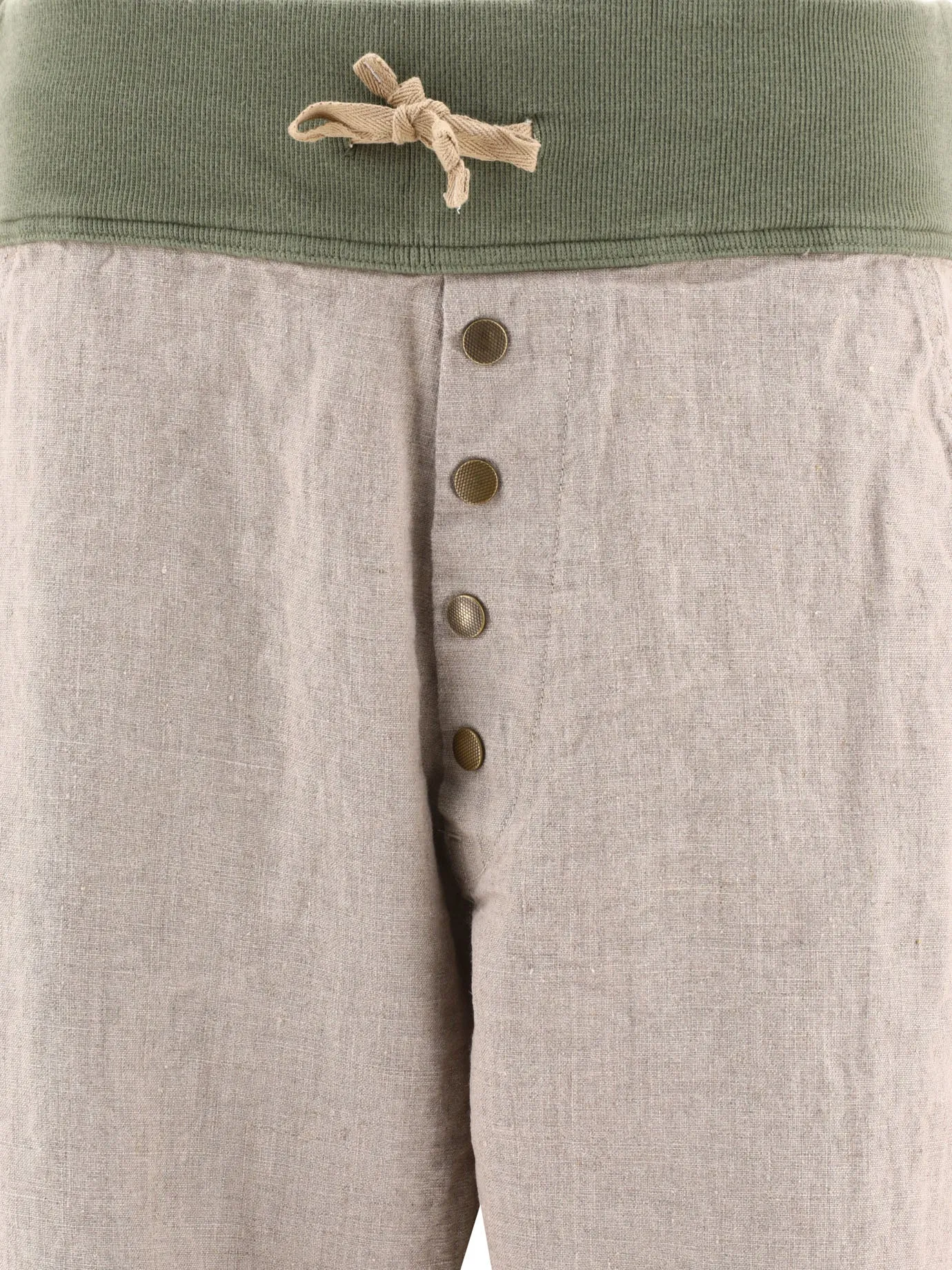 KAPITAL Two-Tone Linen Trousers - Regular Fit