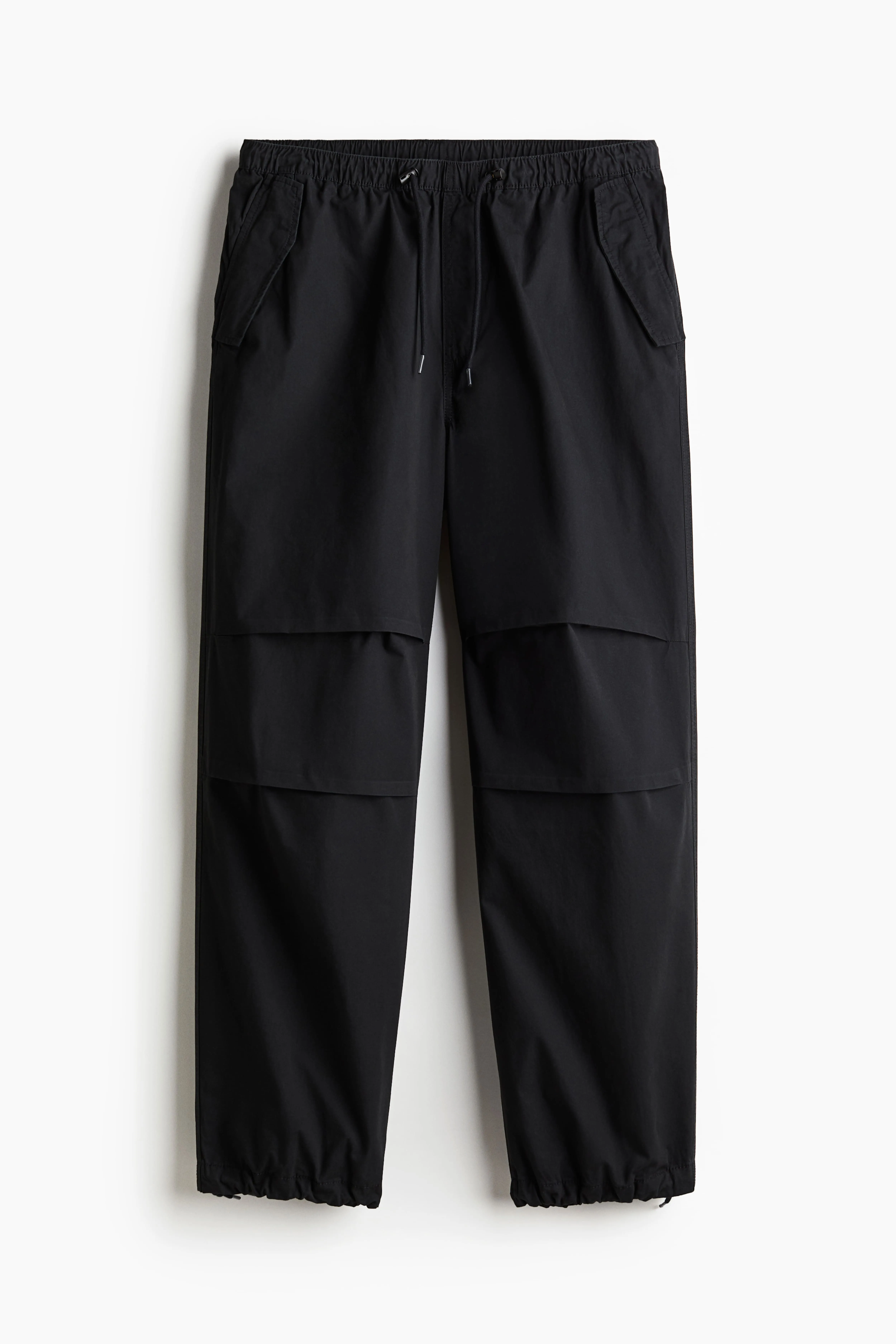 Loose Fit Parachute trousers - Regular waist - Long - Black - Men | H&M GB