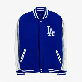 Los Angeles Dodgers Reversible Letterman Mens Jacket (Navy/White)