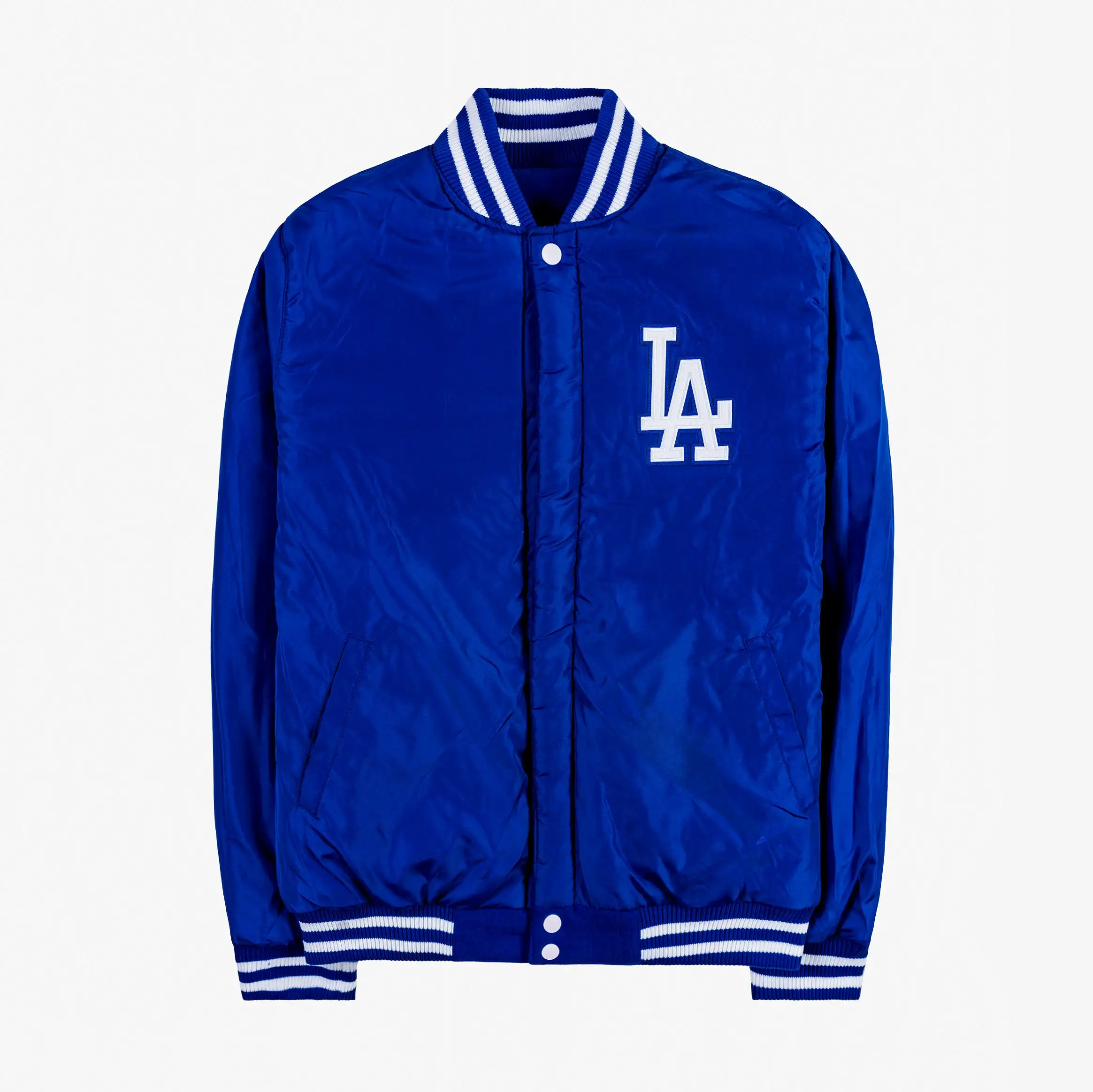 Los Angeles Dodgers Reversible Letterman Mens Jacket (Navy/White)