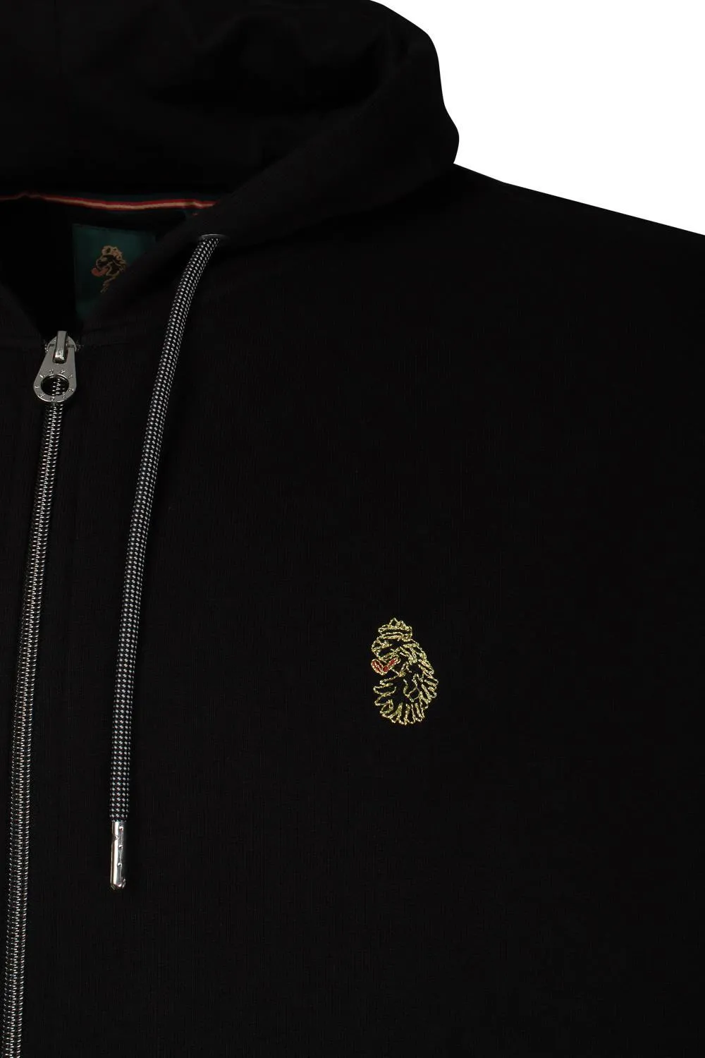 Luke 1977 Zip Through Embroidered Hoody - Black