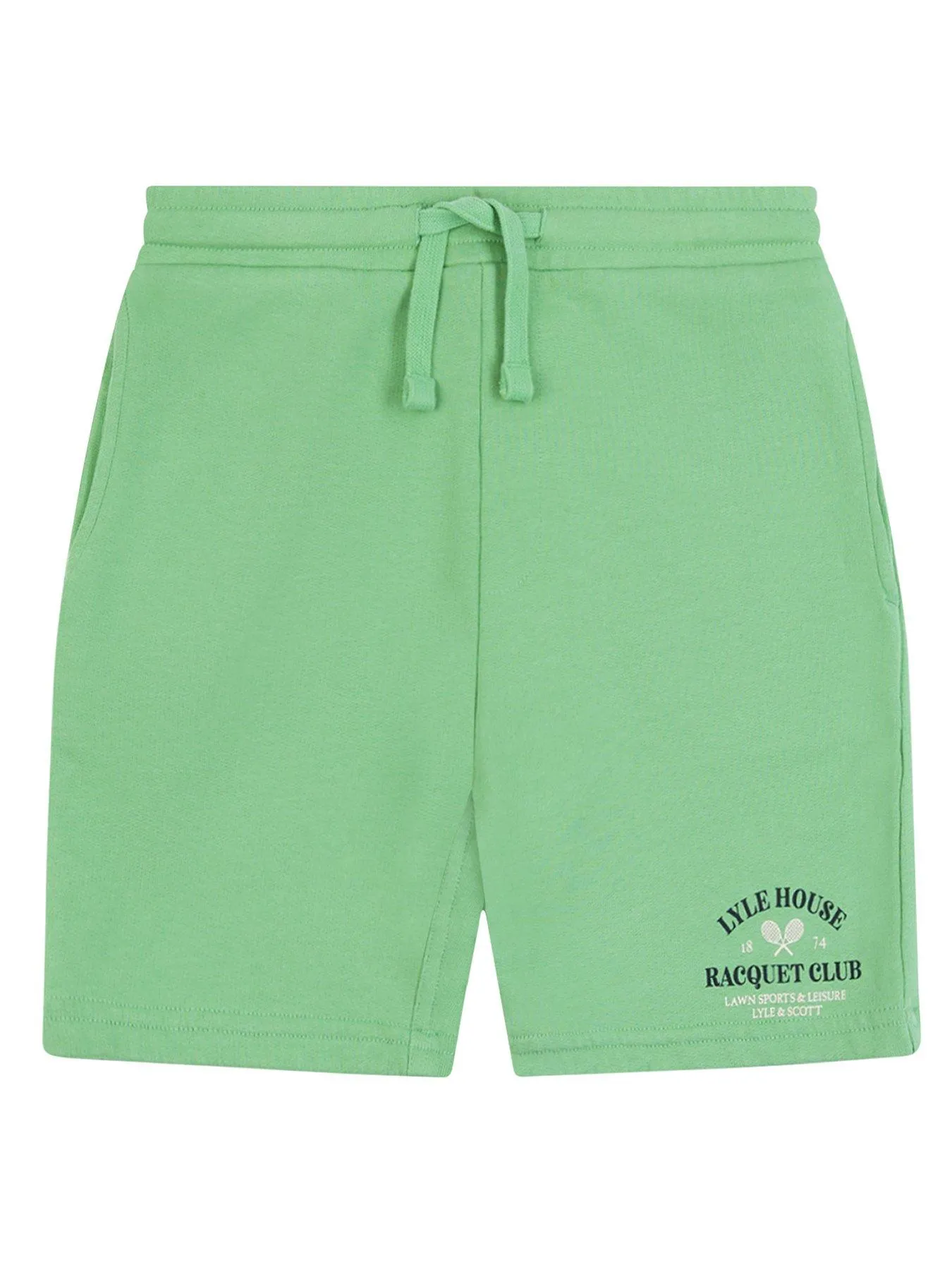 Lyle & Scott Boys Racquet Club Graphic Sweat Shorts - Lawn Green