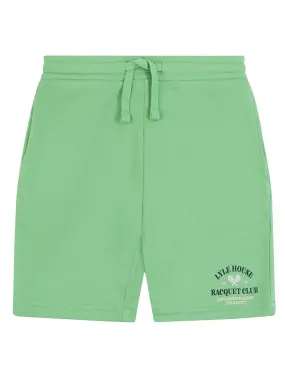 Lyle & Scott Boys Racquet Club Graphic Sweat Shorts - Lawn Green