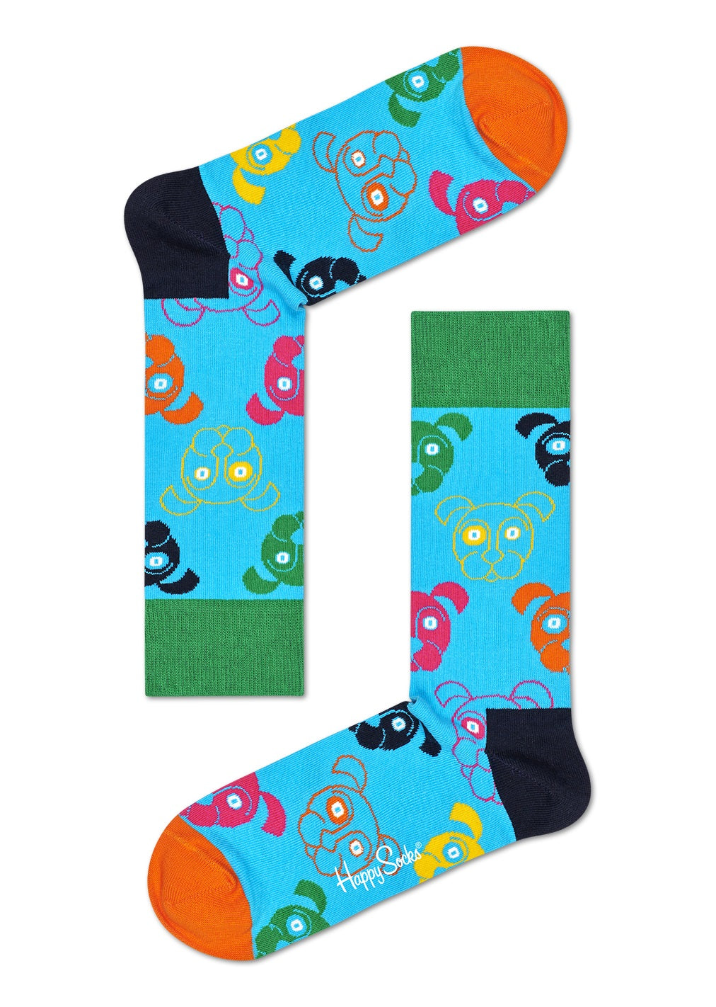 Mens Happy Socks Mixed Dog Gift Box - 3 Pack