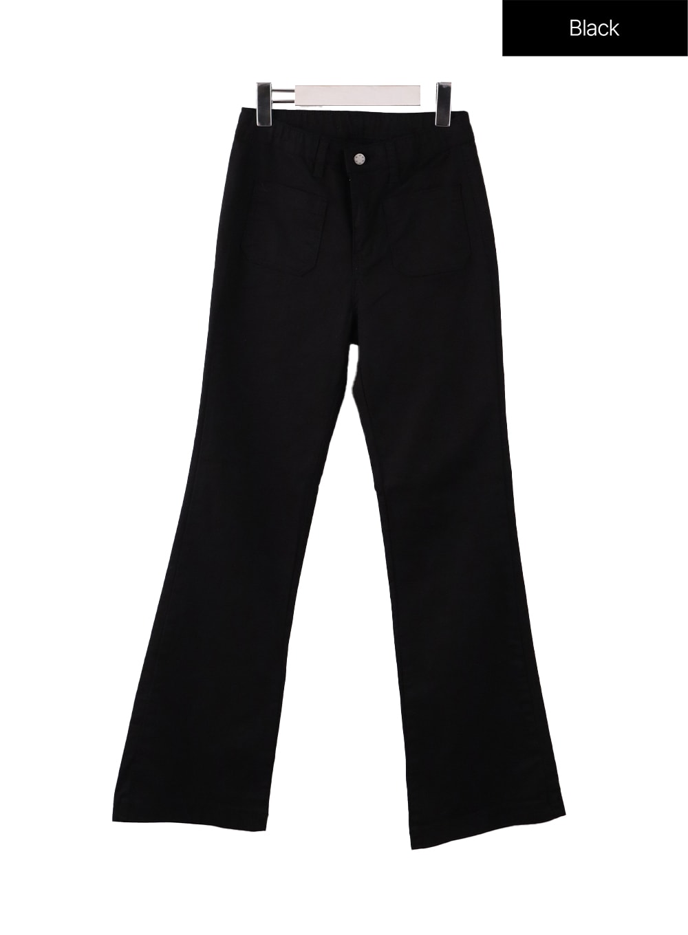 Mid Waist Button Flared Trousers IF408