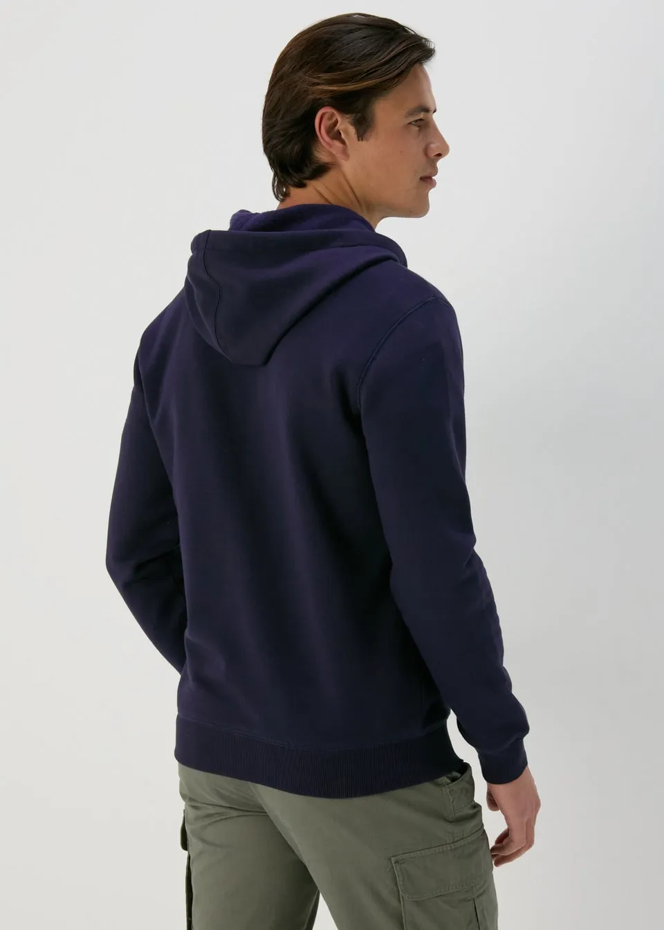 Navy Essential Zip Hoody