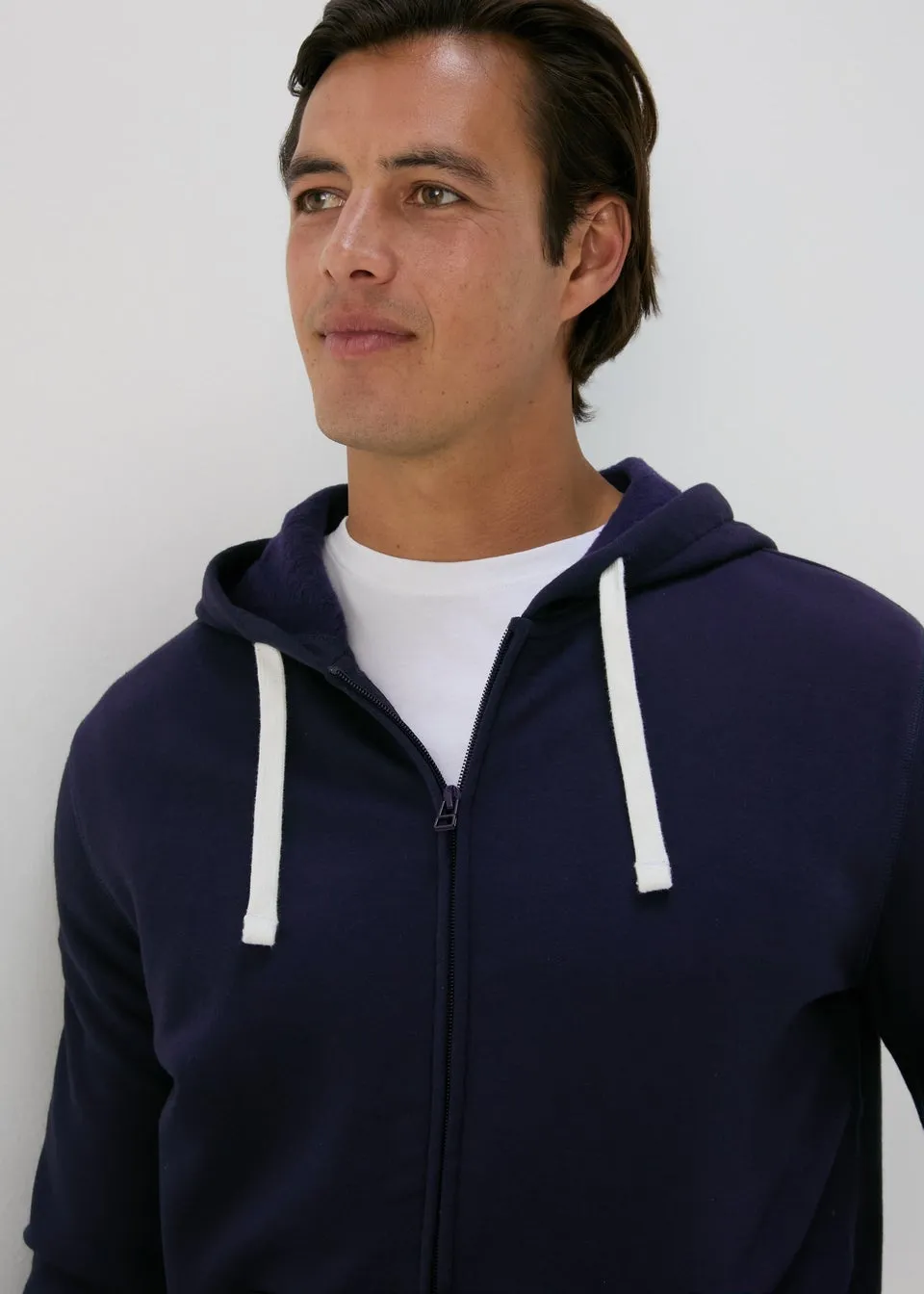 Navy Essential Zip Hoody