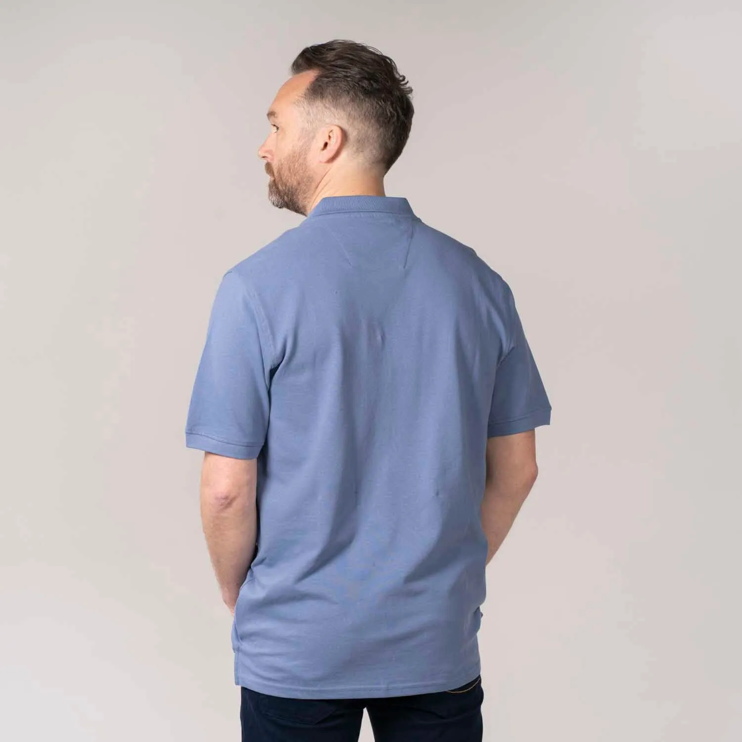 Niels Short-sleeve Polo - Colony Blue