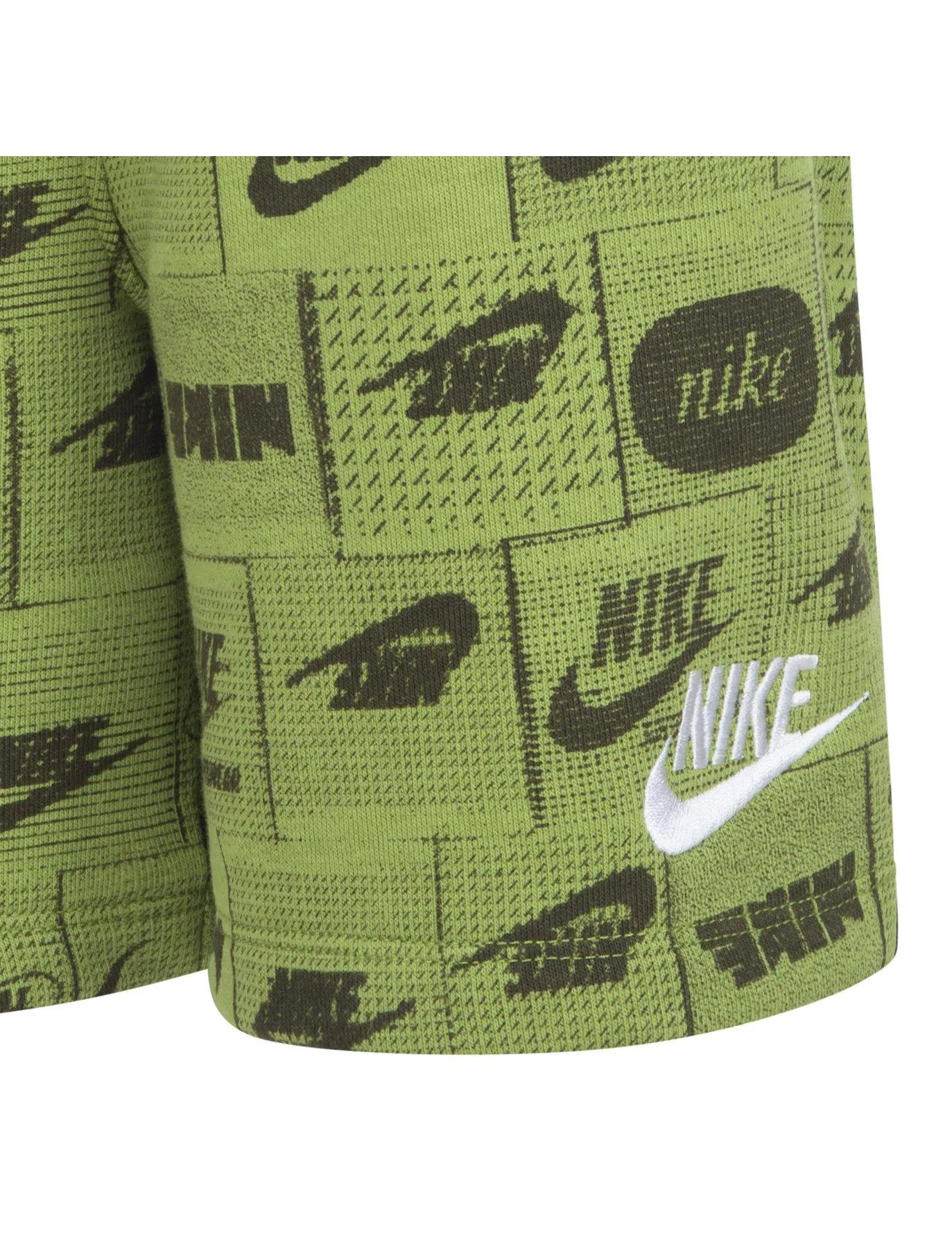 Nike Kids Boys Club All Over Print Shorts - Green