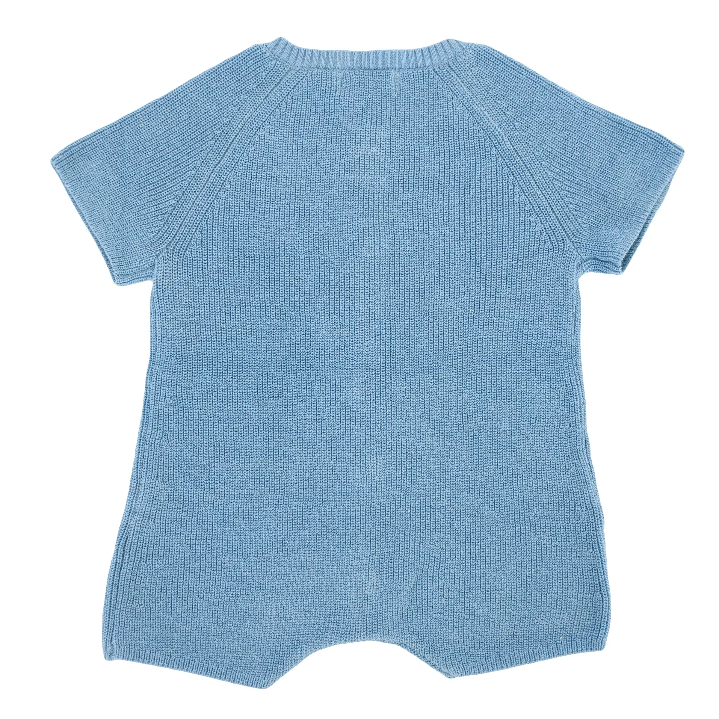 oh baby! Country Club Knitted Romper - Blue