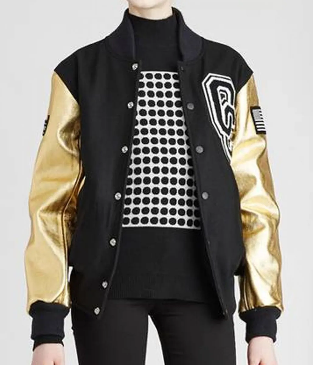 Opening Ceremony Beyonce Letterman Black and Golden Jacket