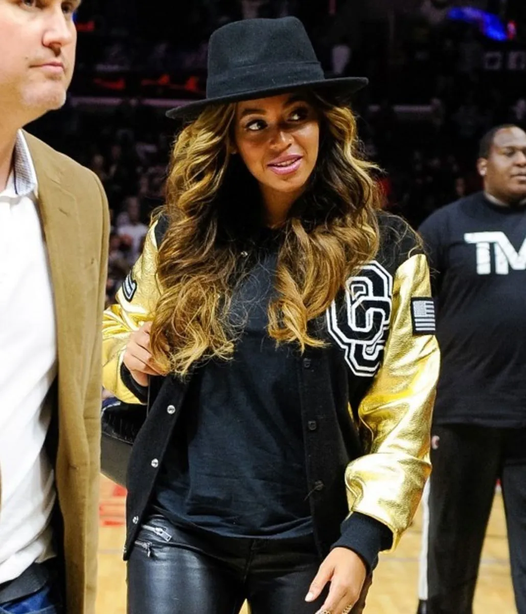 Opening Ceremony Beyonce Letterman Black and Golden Jacket