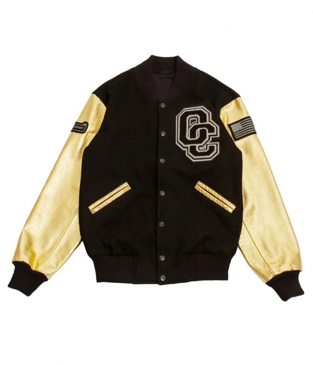 Opening Ceremony Beyonce Letterman Black and Golden Jacket