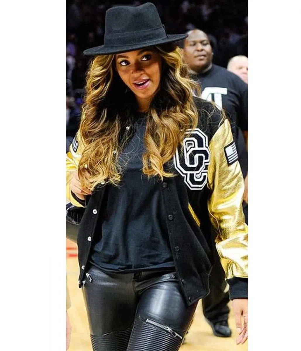 Opening Ceremony Beyonce Letterman Black and Golden Jacket