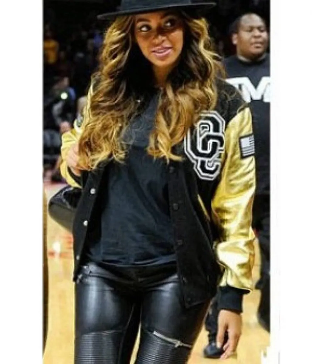 Opening Ceremony Beyonce Letterman Black and Golden Jacket