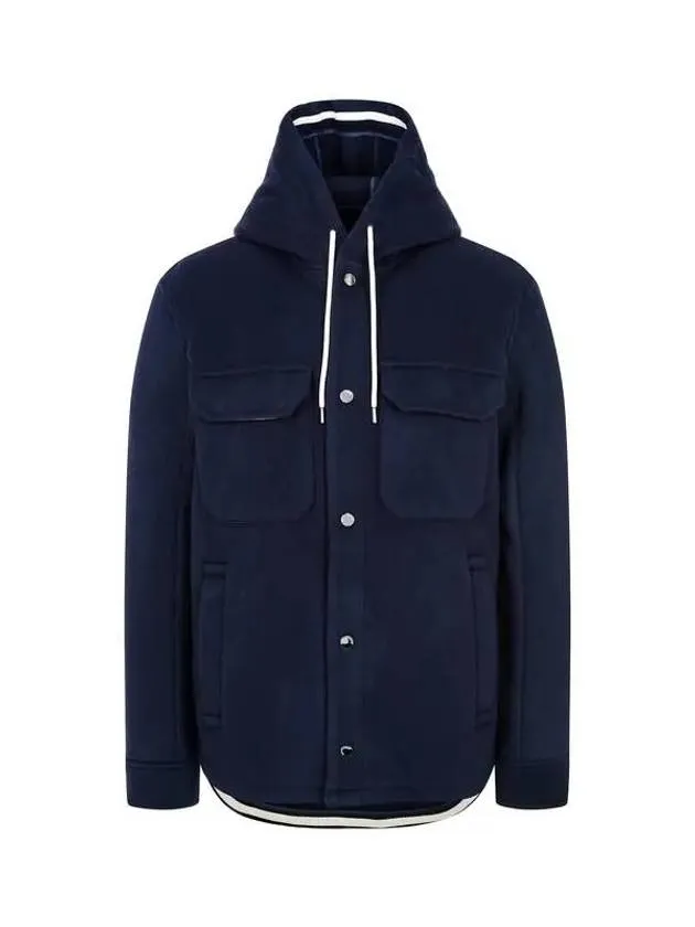 Overseas Station Season Big Chance 8 18 Men s Soft Brushed Wool Hooded Jacket Navy 271349