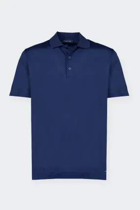 POLO IN FILO DI SCOZIA BLU JEANS