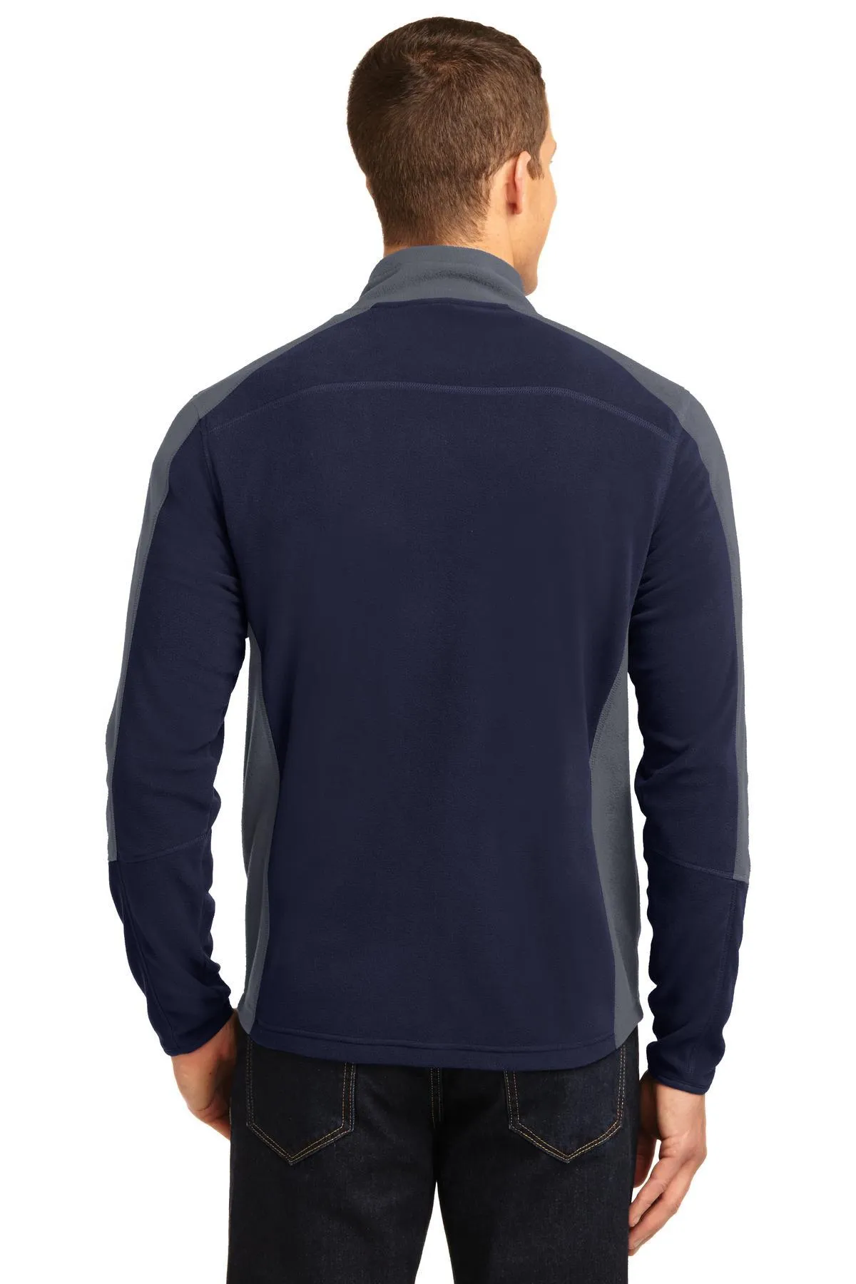 Port Authority Colorblock Microfleece Jacket F230 True Navy/ Pearl Grey