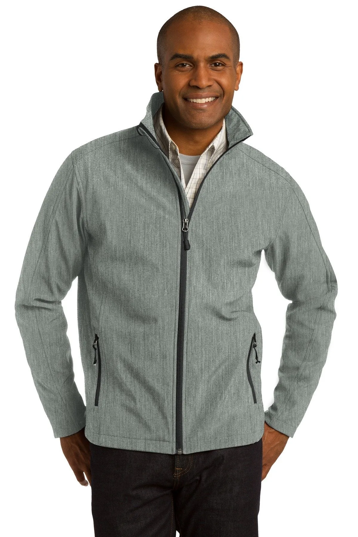 Port Authority Core Soft Shell Jacket J317 Pearl Grey Heather