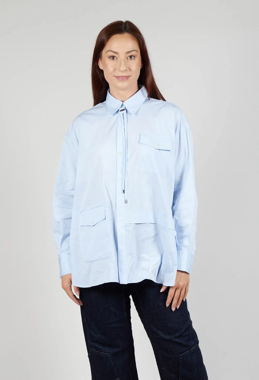 Quotation Shirt in Light Blue