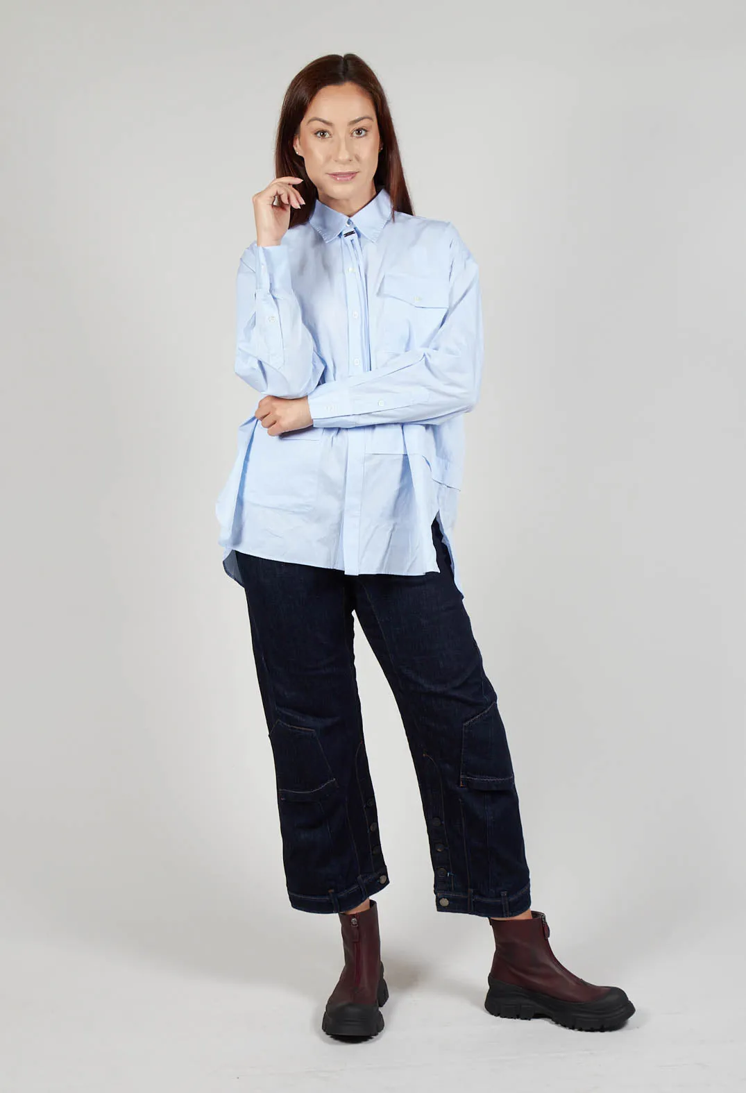 Quotation Shirt in Light Blue