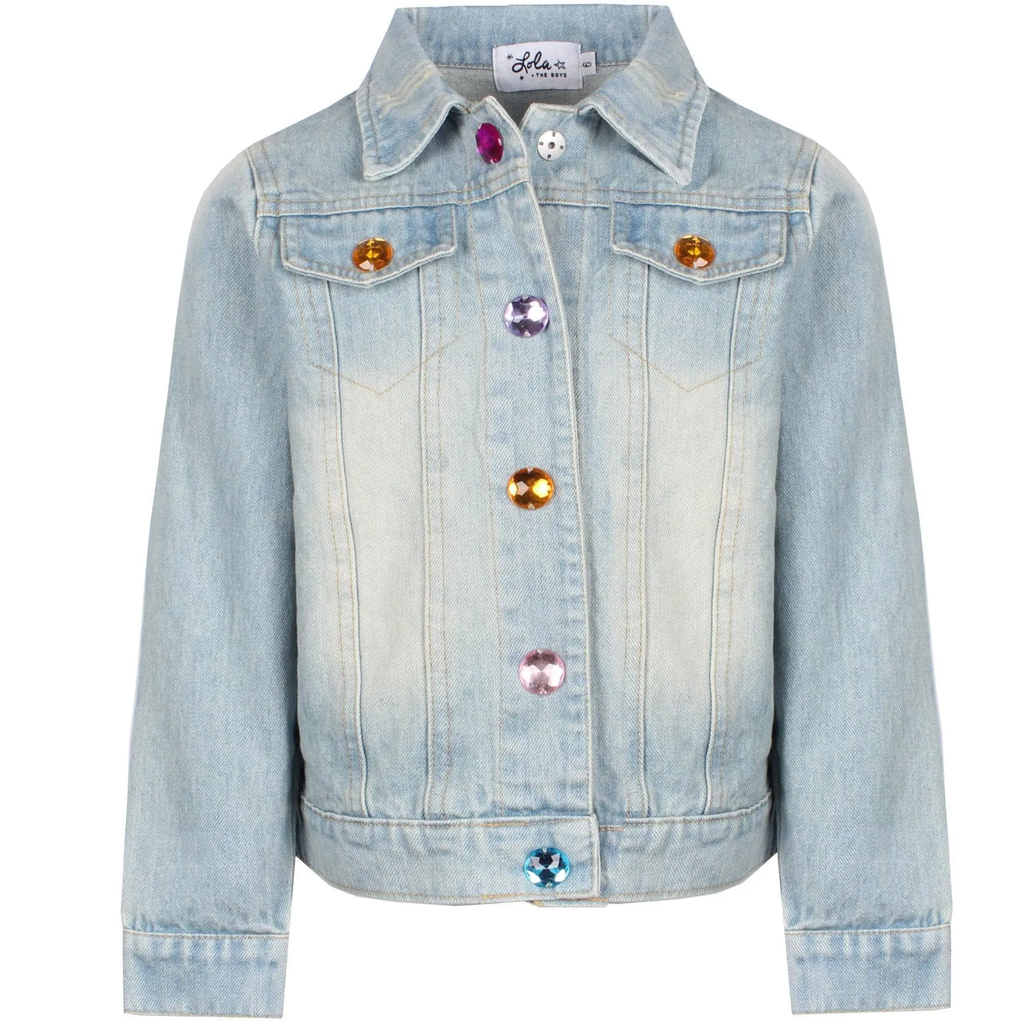 Rainbow Pearl Denim Jacket