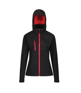 Regatta Womens/Ladies Venturer 3 Layer Membrane Soft Shell Jacket (Black/Red) - UTRG5518