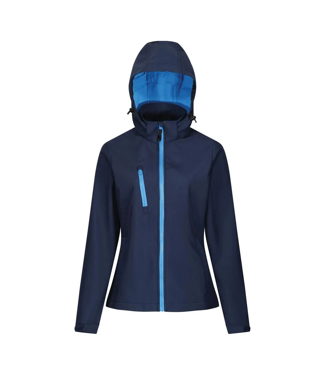 Regatta Womens/Ladies Venturer 3 Layer Membrane Soft Shell Jacket (Navy/French Blue) - UTRG5518