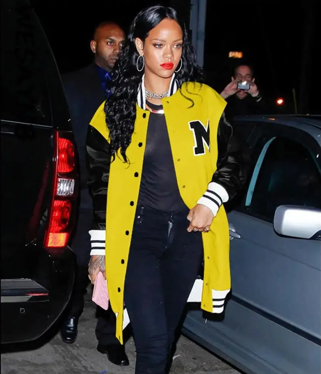 Rihanna M Letterman Jacket