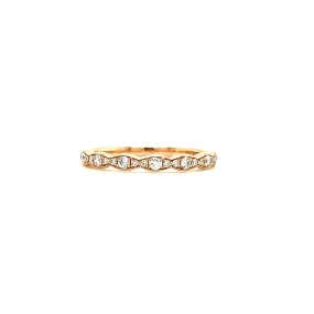 Ripply Diamond Ring with 0.23ctw of Diamonds in 14K Rose Gold