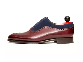 Roosevelt - MTO - Burgundy Calf / Dark Blue Suede - NGT Last - Single Leather Sole