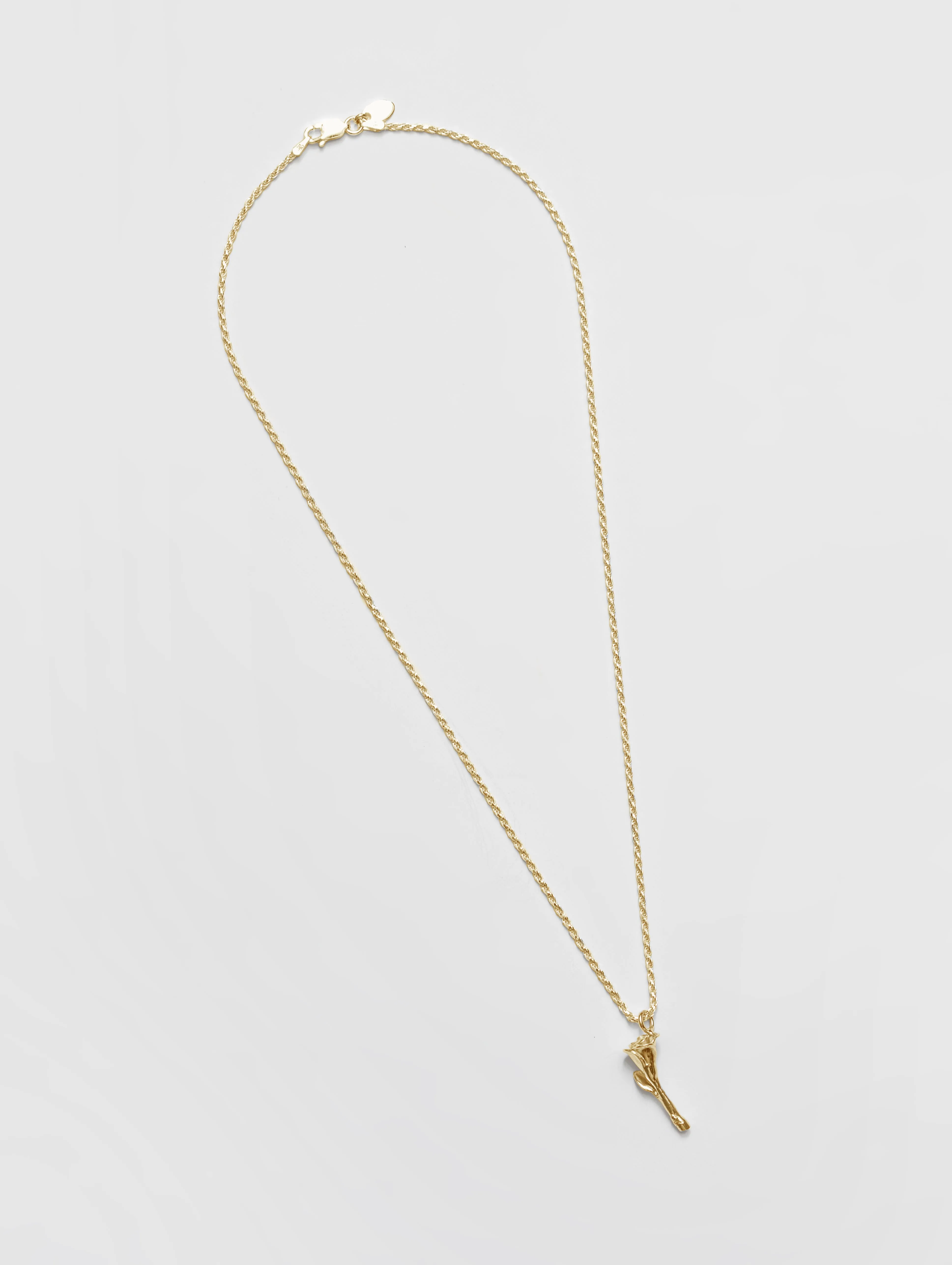 Rose Charm Necklace in Gold