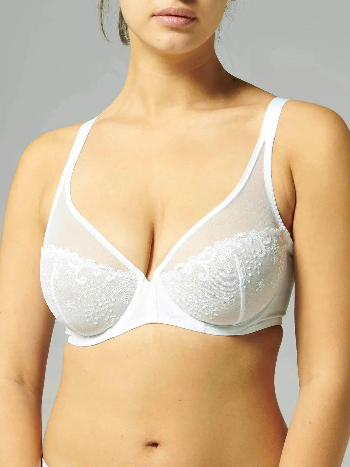 Simone Perele - Delice Full Cup Plunge Bra | White