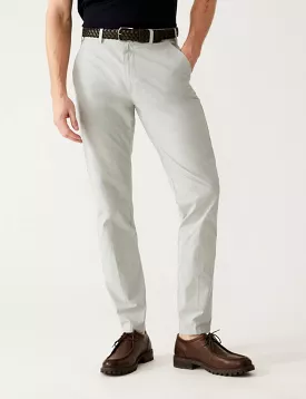 Slim Fit Textured Belted Chinos